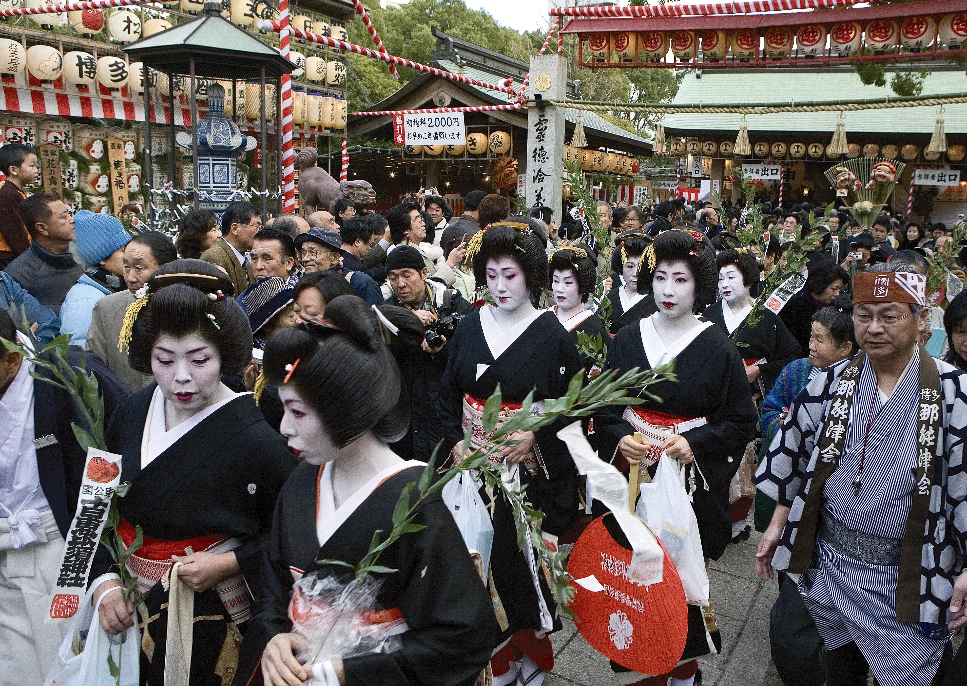 十日恵比須・博多芸妓衆の徒歩(かち)参り(2007)の画像